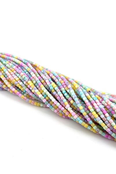 Selvi Konsept Soft Renkli Silindir Doğal Sedef Taşı Dizi 3,5x3,5 mm 1 Dizi