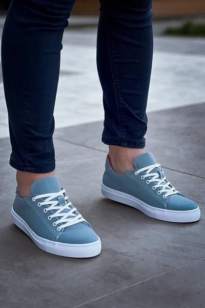 Joy Man J122 Lace-Up Orthopedic Sole Casual Suede Ανδρικά αθλητικά αθλητικά παπούτσια BT Blue