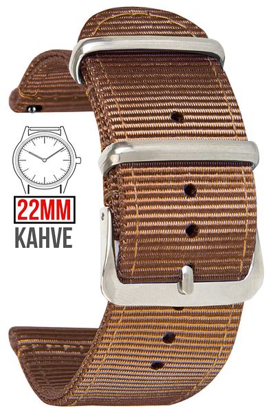 COBRA 22mm Fossil-Welder-Casio-Seiko-Omega-Armani Watch Compatible Nato Textile Band - Ntcft22