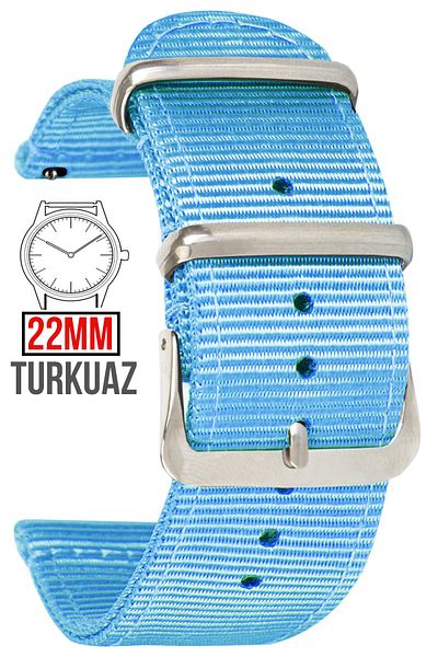 COBRA 22mm Fossil-Welder-Casio-Seiko-Omega-Armani Watch Compatible Nato Textile Band - Ntcft22