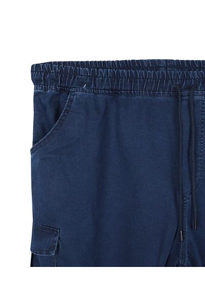 marufshop Men's Large Size 100-156 Suitable for Weight Interval Cargo Pocket Jogger Jeans Navy Blue