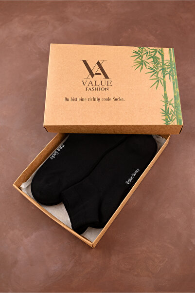 VALUE FASHION BAMBU ERKEK KISA ÇORAP SİYAH 10'LU KUTUDA