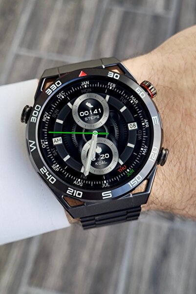 Daniel Klein ساعة يد رجالية باللون الأسود مع بوصلة ومقياس بارومتر مزدوج