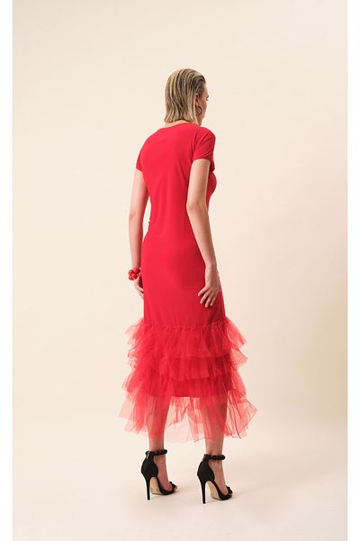 VERDA Tulle Detailed Dress with Skirt