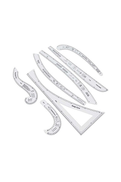 KARACA MAKİNE Riga Cetvel Takımı Plastik 7 Parça