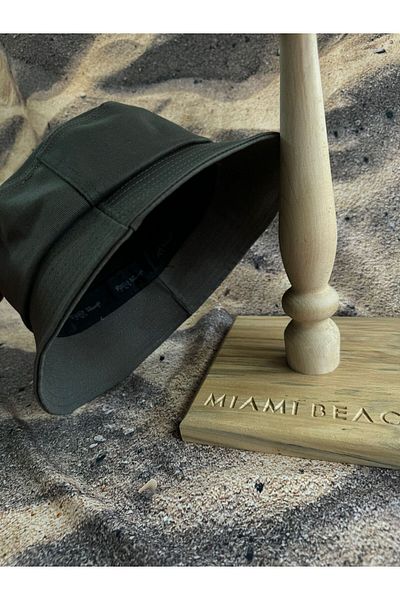 Miami Beach Khaki Solid Color Unisex Fisherman Hat