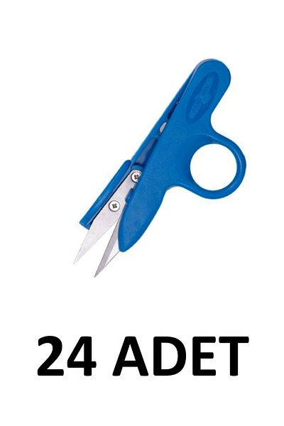 Golden Eagle 24 Pcs Plastic Thread Cleaning Scissors Blue Stylish Stylish Scissors Tc-801