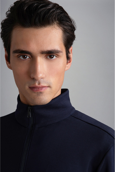 PAUL&SHARK MEN'S ZIPPED SWEATSHIRT C.W. COTTON