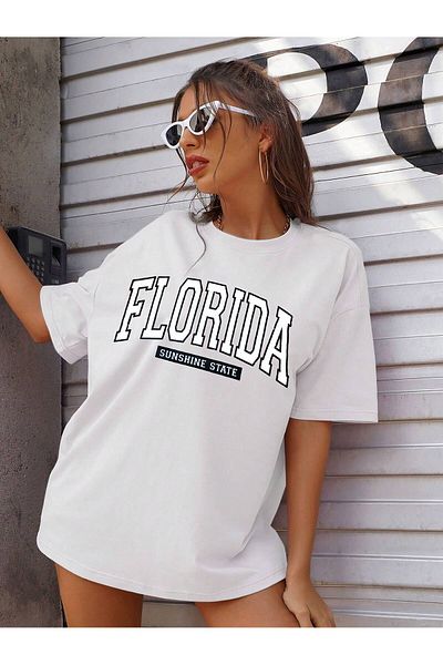 Revasser Unisex Γυναικείο/Ανδρικό T-Shirt FLORIDIA πολύχρωμο, ειδικά εμπριμέ, μεγάλου μεγέθους βαμβακερό χτενισμένο βαμβακερό λαιμόκοψη