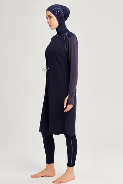 Haşema Σετ μαγιό Performance Series Honeycomb με λεπτομέρεια Navy Blue 5 τεμαχίων H-Per 50