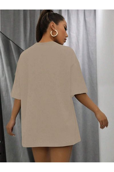 Revasser Πολύχρωμο Unisex Oversize βαμβακερό μπλουζάκι 90's - Crew Neck, Special Printed