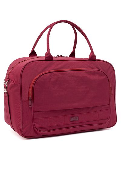 FCSTORE Claret Red Αδιάβροχη τσάντα Duffel Clinker - 45LT Unisex με φαρδύ λουράκι ταξιδιού