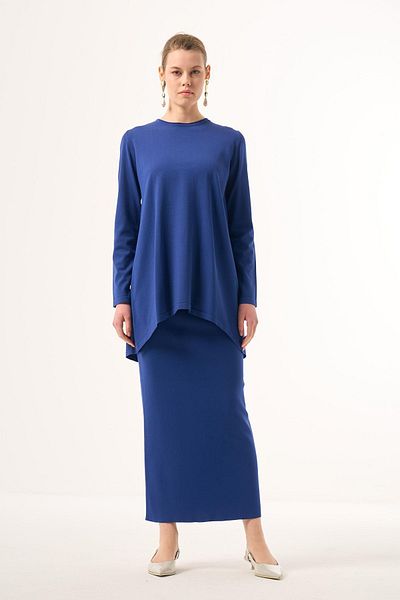 Nuss Mercerized Knitwear Oval Cut Skirt Set 029 Saks