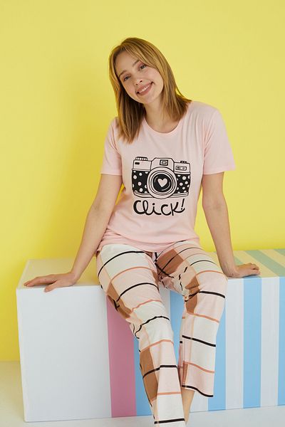 Siyah İnci Set pijama tricotat multicolor
