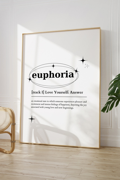 Vinca Prints Euphoria Poster, Jeon Jungkook Poster, Bts Estetik Poster