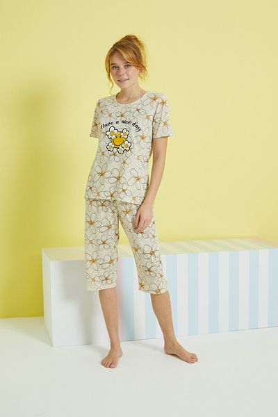 Siyah İnci Set Capri tricotat multicolor