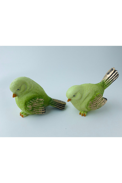 Kare Home Dekoratif Tombul Renkli Kuş 2li Set