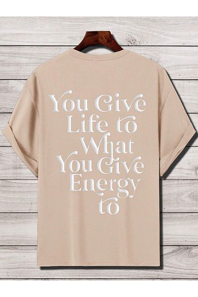 Revasser Unisex Γυναικεία/Ανδρικά ENERGY Πολύχρωμο, προσαρμοσμένο εμπριμέ, βαμβακερό χτενισμένο μπλουζάκι με λαιμόκοψη