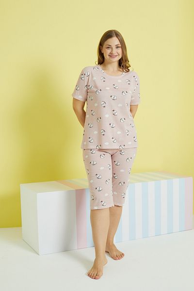 Siyah İnci πολύχρωμο Σετ Κάπρι Curve Plus Size King