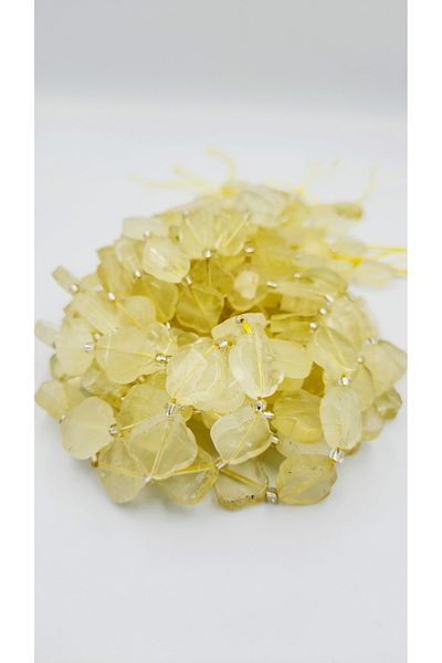 Yüksel Boncuk 18x6 mm Citrine Clover Cut Natural Stone String