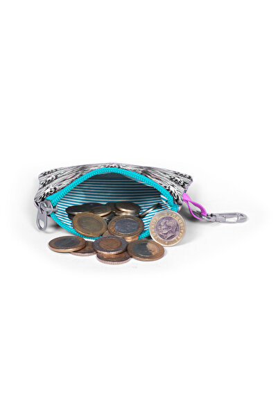 Coral High Gray Cat Pattern Coin Bag 21907