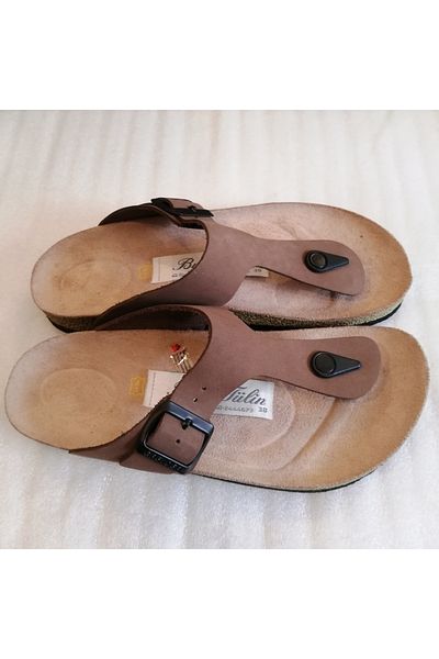 Butik Tülin جلد البقر الأصلي للجنسين - نوبوك مينك، إبزيم جانبي، جلد داخلي، نعل من الفلين إيفا