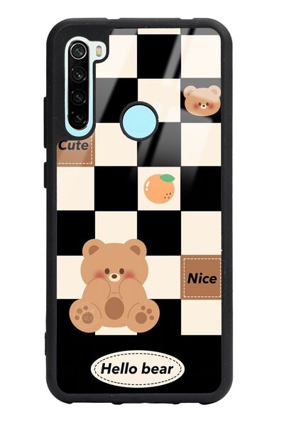 Spoyi Xiaomi Redmi Note 8 Hello Bear Tasarımlı Glossy Telefon Kılıfı