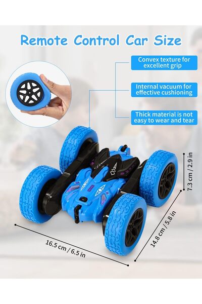 LRS STORE Uzaktan Kumandalı Full Fonksiyon Işıklı Şarjlı Arazi Arabası 4x4 Teker 360° Dönen Akrobat Araba