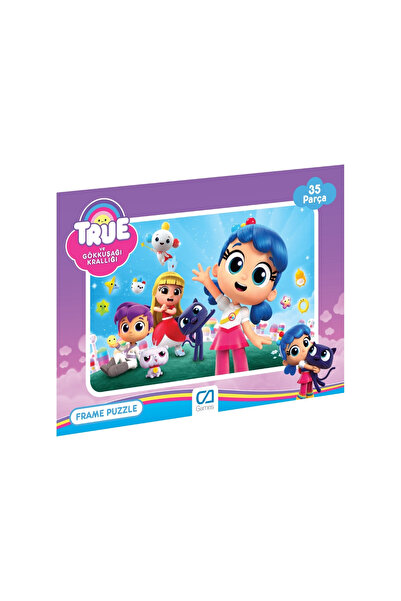CA Games True ve Gökkuşağı Krallığı Lisanslı 35 Parça Çerçeveli 34x24cm Çocuk Puzzle Yapboz Serisi