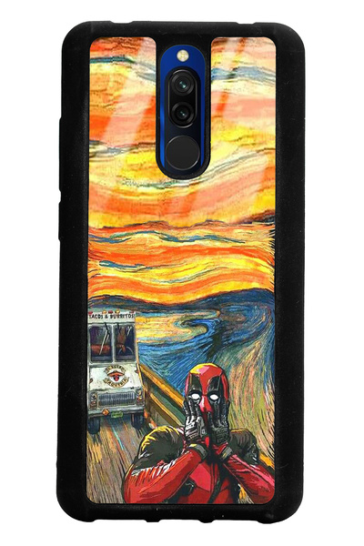 Spoyi Xiaomi Redmi 8 Deedpool Tasarımlı Glossy Telefon Kılıfı