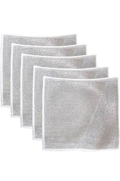 EbruHome Multifunctional Anti-Scratch Wire Dishcloth, Steel Wire Dish Towel 5 Pieces
