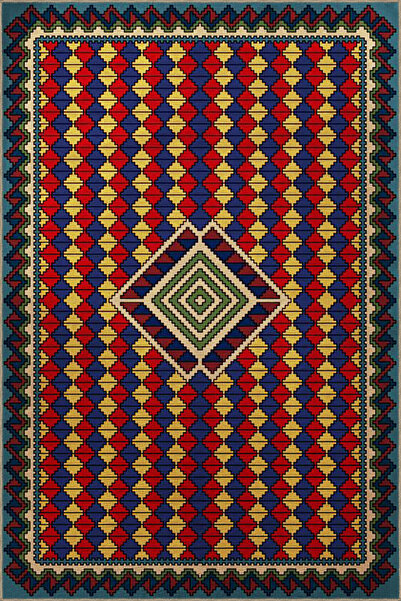Rugs Modern Halı Covor țesut cu model în dungi, în tonuri închise 4256