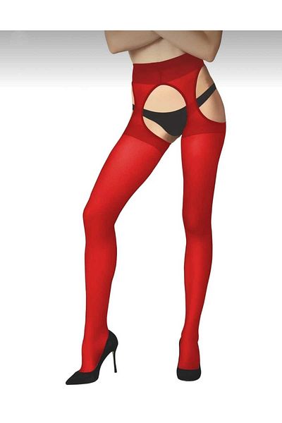 Çorapdiyari Fancy Net Part Light Red Pantyhose