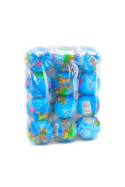 Burdabuldu Education and Stress Ball with World Map 12 Pcs