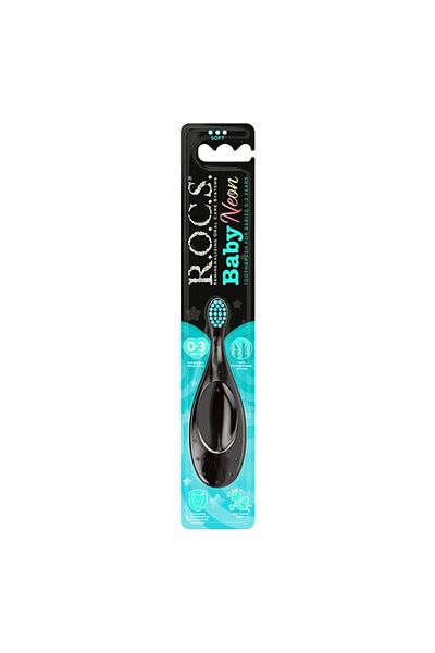 R.O.C.S. Rocs Baby Neon - Green Toothbrush for 0-3 Years Old Babies