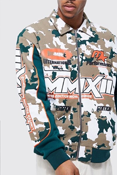 NEWLAKER Унисекс Boxy Limited Edition Motosport Bomber яке с цип