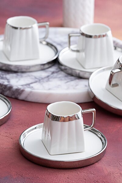 ACAR Aria 6 Kişilik Kahve Fincanı Takımı - 90 ml