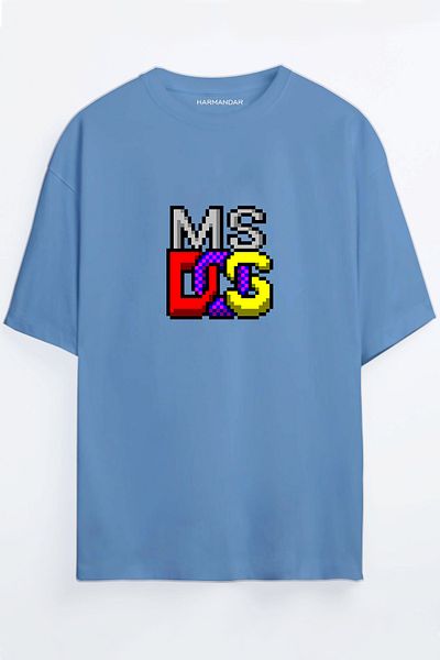 Harmandar Μπλουζάκι Ms-dos Μαύρο - Λευκό Oversize
