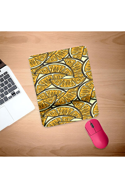 UcuruStore Κομμένο πορτοκαλί mouse pad με στήριγμα καρπού