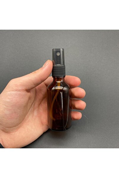 Juniberry 3 Adet Amber 50ml Boş Kapaklı Siyah Sprey Fısfıs Cam Şişe 3x50ml Siyah Sprey