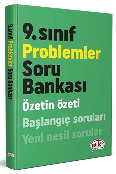Editör Yayınevi EDİTÖR 9.Sınıf Problemler Soru Bankası - Özetin Özeti - Başla...