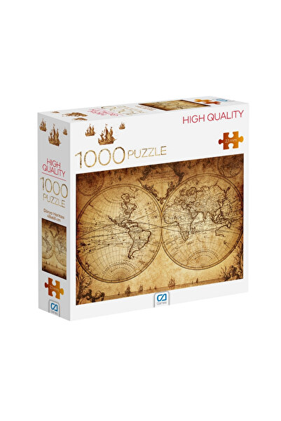 CA Games Eski Dünya Haritası 1000 Parça 2,2mm Kalınlık 48x68cm Profesyonel Hobi Puzzle Yapboz Serisi