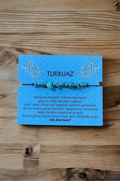 GÜZELYÜZ AVM Doğal Taş Bileklik Turkuaz Bileklik