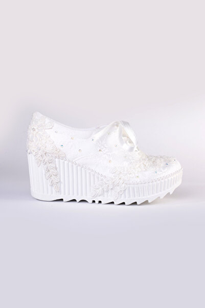 Karınca 1-95315 Pantofi de mireasă sport cu toc pană