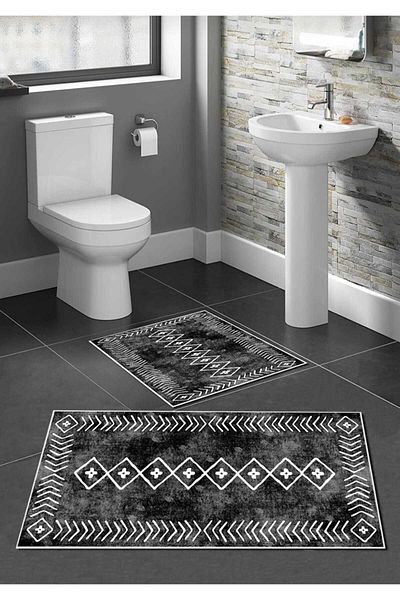 Halise Home Non-slip base Washable 2-piece bath mat