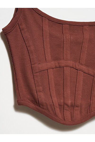 Dilvin 3793 Corset Top_brown