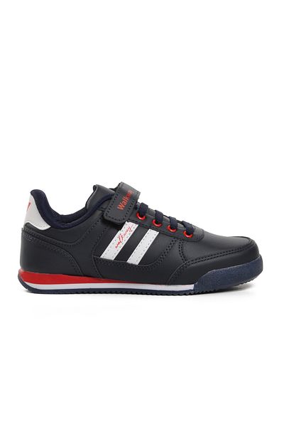 WALKWAY Effective Pu-p Navy Blue Velcro Kids Sneakers