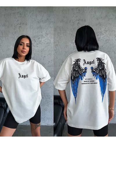ESSFASIHON Unisex Oversize T-Shirt με λεπτομέρεια εκτύπωσης
