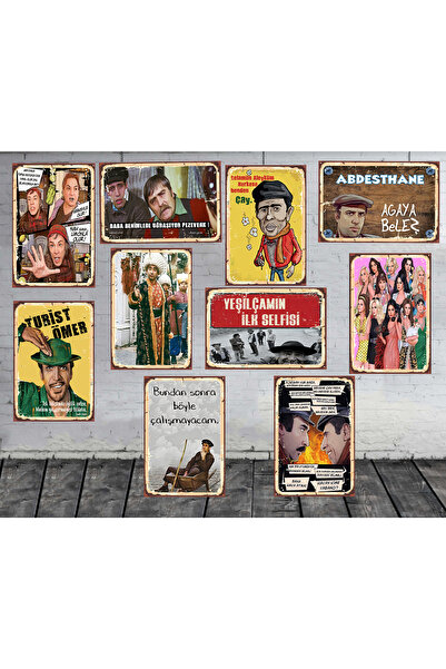 hazalshop Yeşilçam' Unutulmayanlar Θεματικό Σετ Ξύλινων Πινάκων Ζωγραφικής 10...