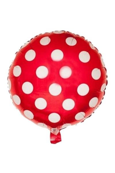Deniz Party Store RED DOTED Foil Balloon 18 INCH 45 CM 1 PIECE